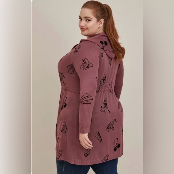 Torrid Disney Mickey and Friends Cinch Waist Hooded Cardigan - Picture 4 of 7